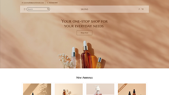 Skins Beauty | Ecommerce store theme